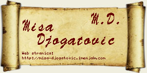 Miša Đogatović vizit kartica